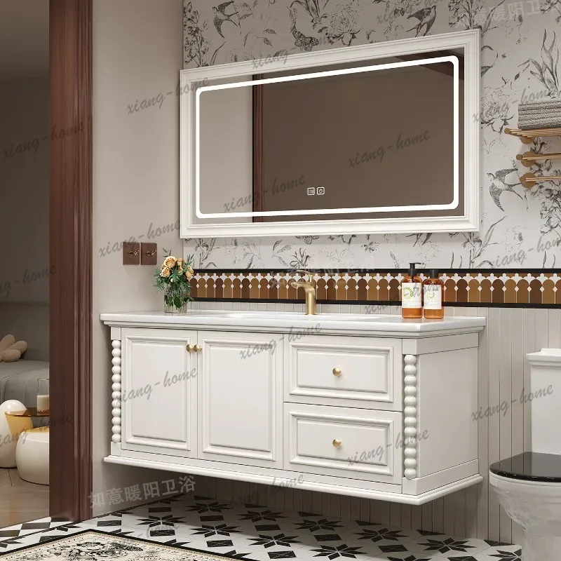 Drewniana mała szafka łazienko – Home Bathroom Vanity Combo recenzja i cena