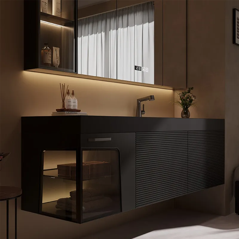 Drewniana komoda łazienkowa z  – Home Bathroom Vanity Combo recenzja i cena